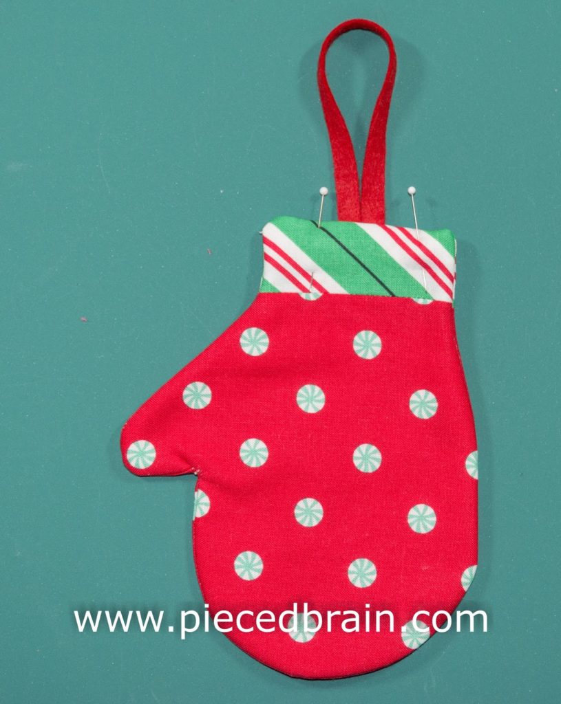 Christmas ornament sewing project 
