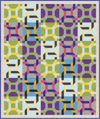 Free Quilt Pattern with geometric blocks