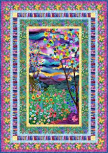 Make abstract wall art with a fabric panel