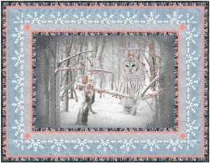 Owl Panel Quilt made easy  using pre-printed fabric