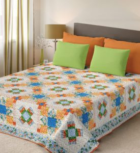 White daisy quilt is my new bedspread.