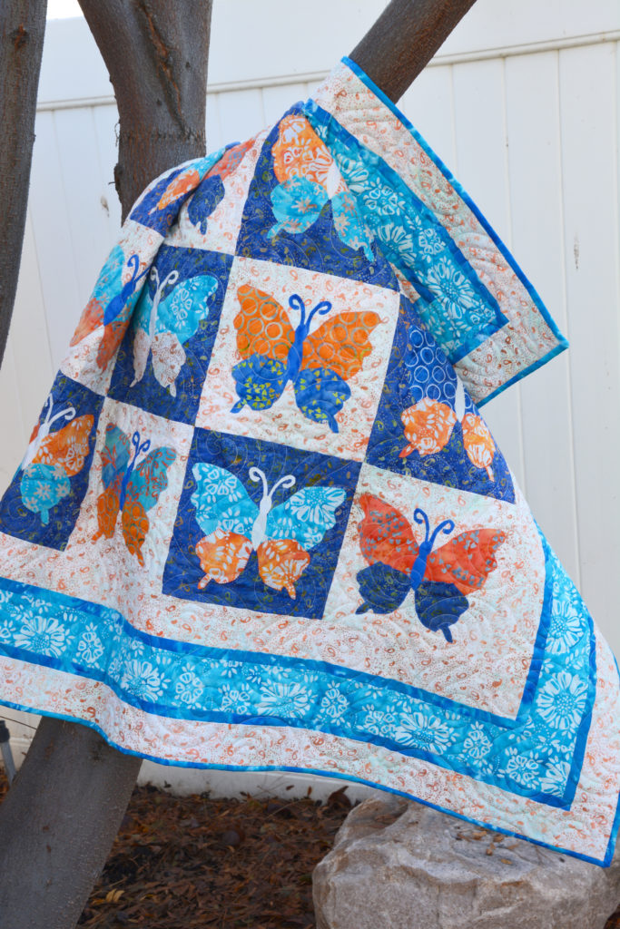 Butterfly quilt pattern to make in a day.