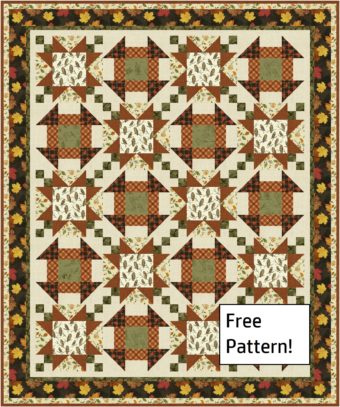 Free quilt pattern for lap or throw quilts