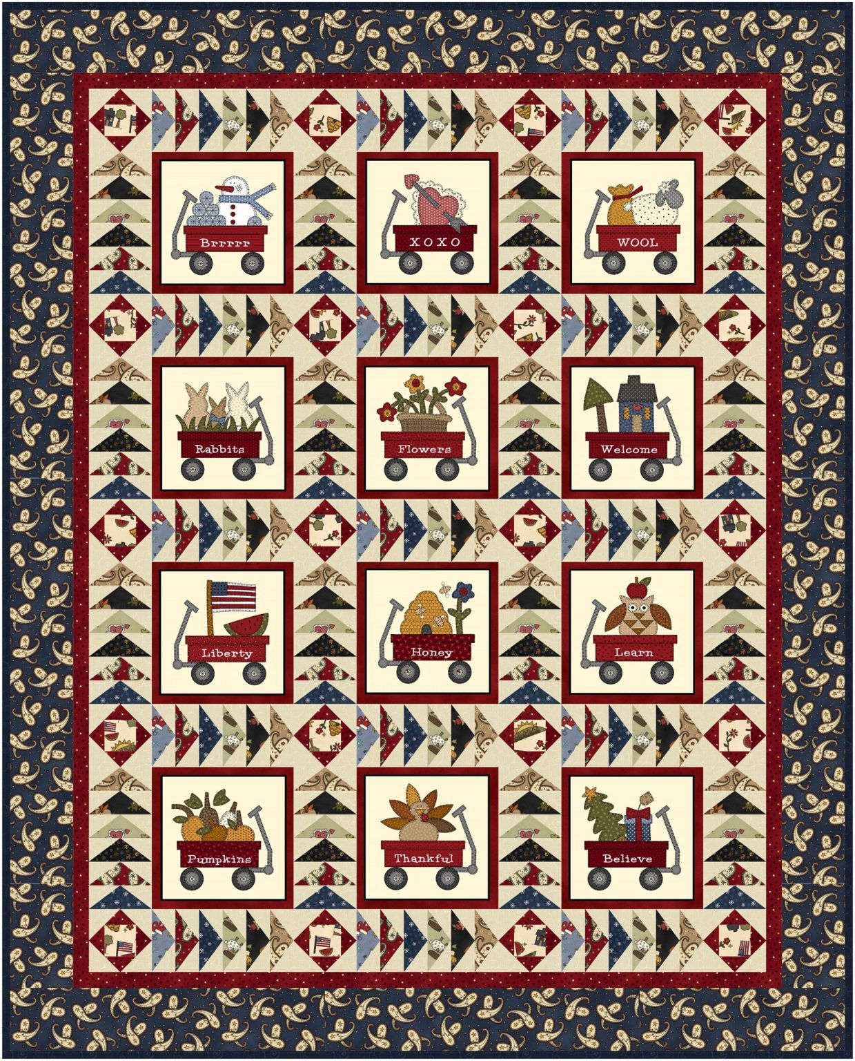Waggon Patterns Red wagon quilt patterns: free projects you must make - Pieced Brain