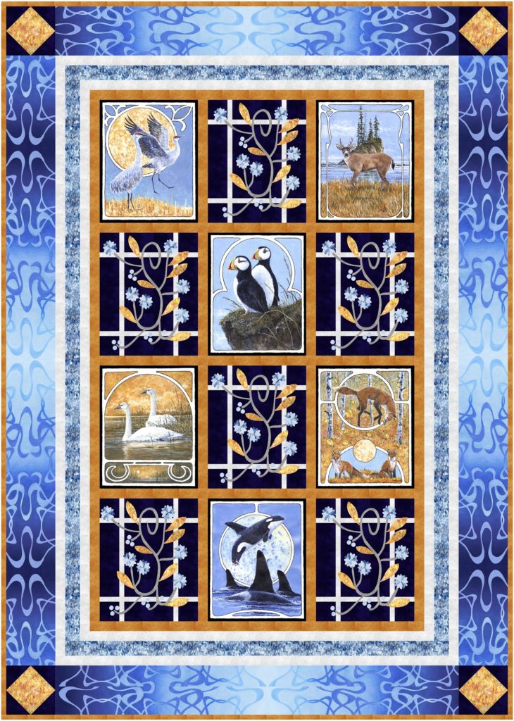 Free quilt patterns with wildlife panels