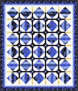 Free quilt pattern using 2.5″ fabric strips
