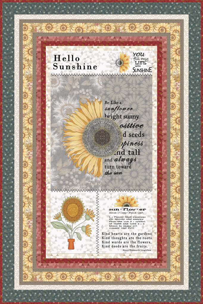 Two free quilt patterns with sunflowers