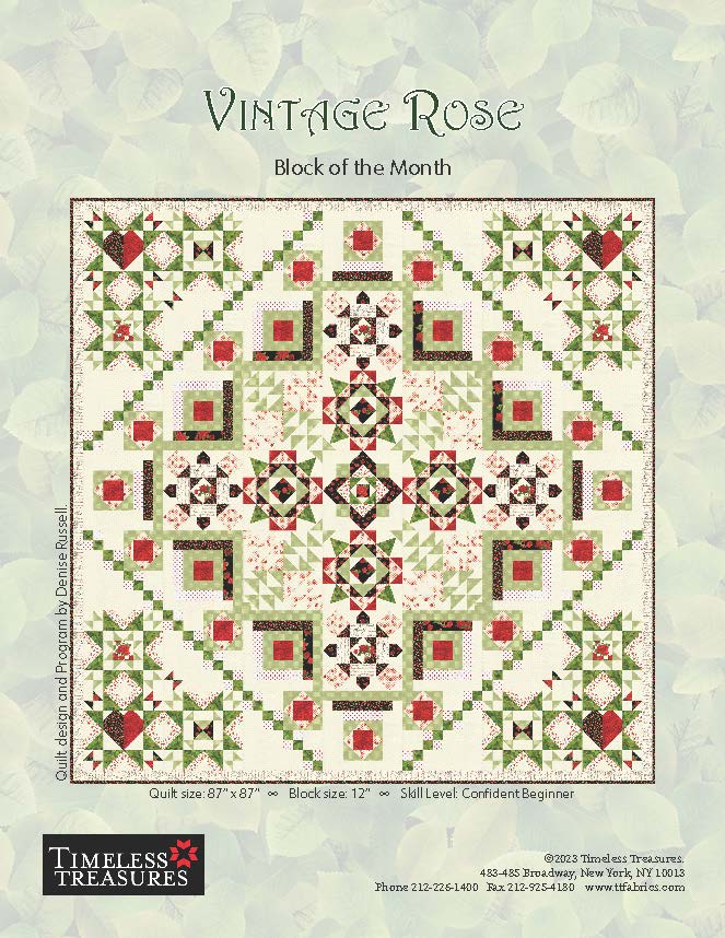 Vintage Rose BOM quilt