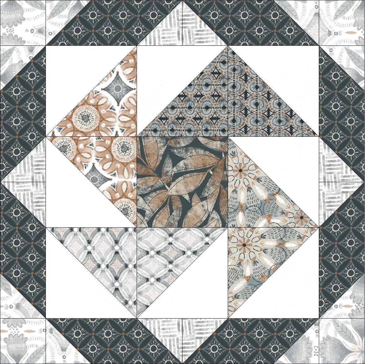 One block modern quilt - Pieced Brain