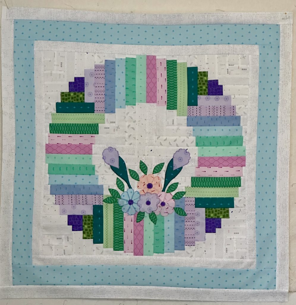 Modern Log Cabin Wreath Pattern