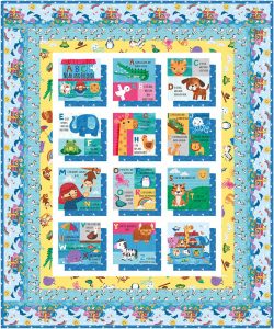 Book panel quilt for children