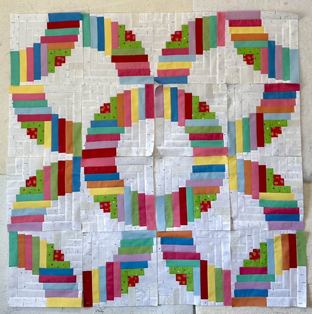 Log Cabin Rings Modern Quilt