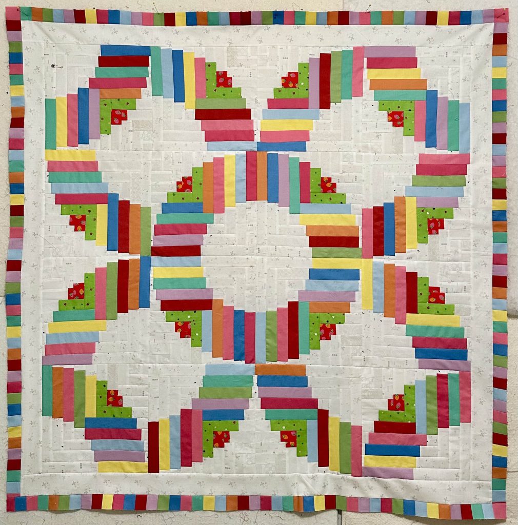 Log Cabin Rings Modern Quilt