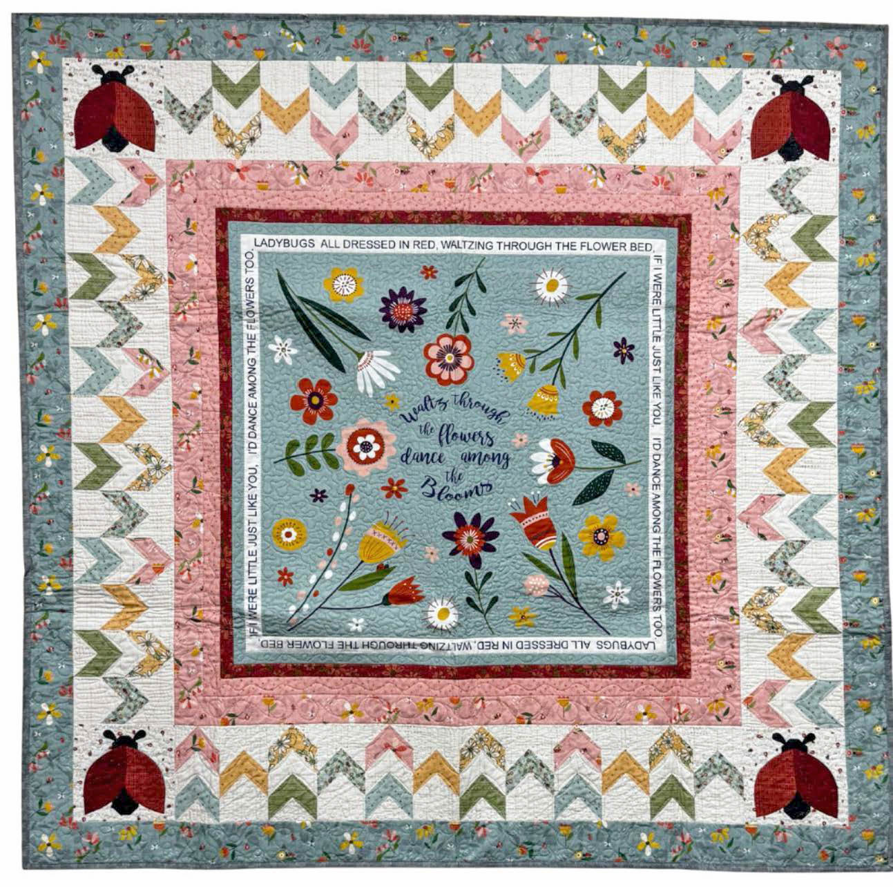 Free Panel Quilt Pattern with Flying Geese - Pieced Brain