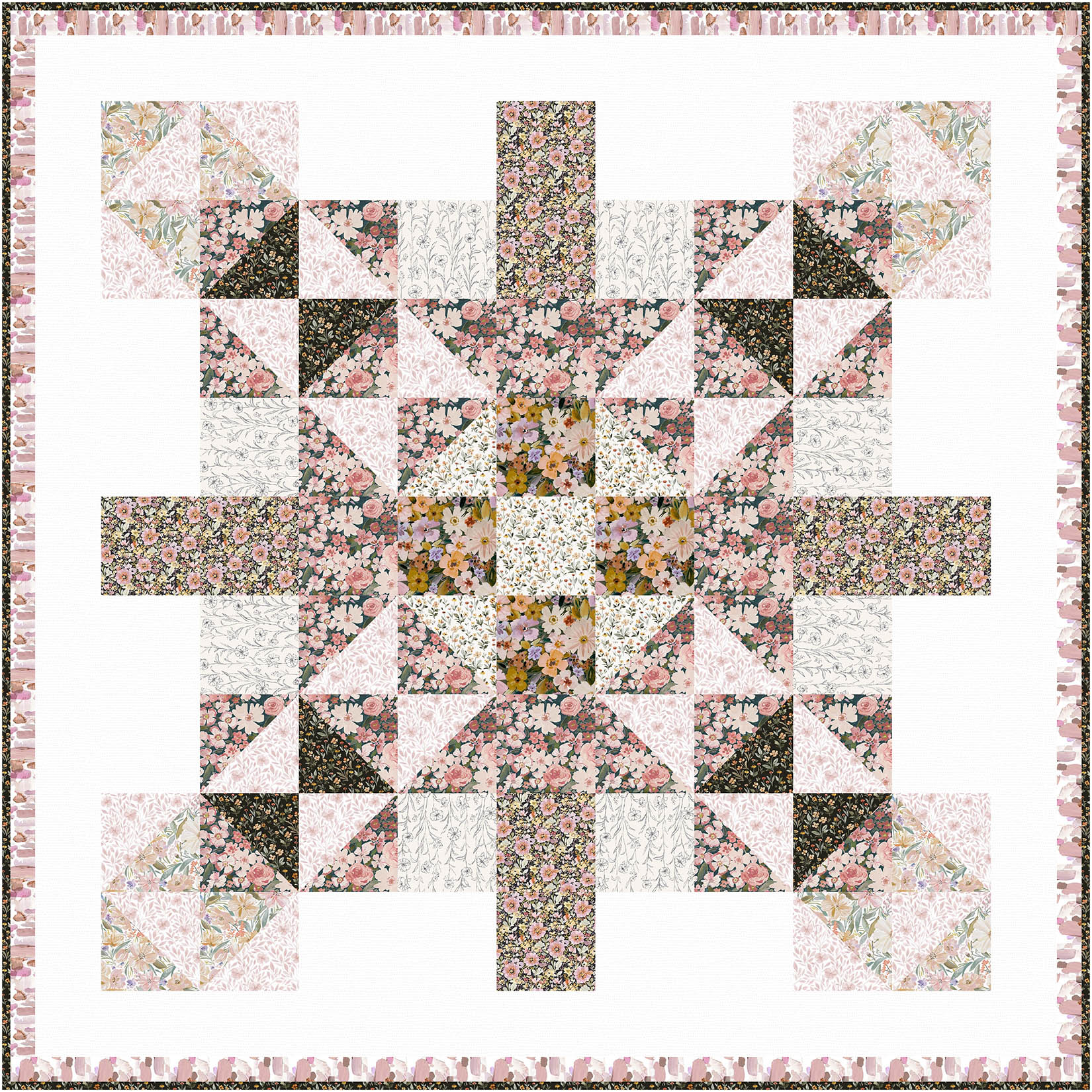 Free beginner quilt pattern - Pieced Brain