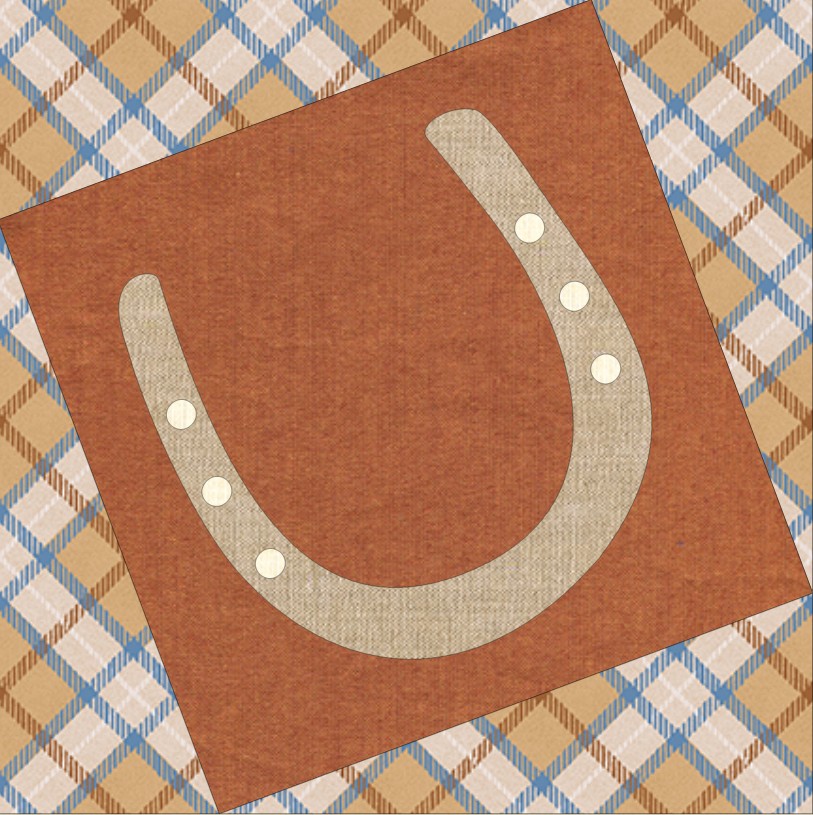 Free row quilt pattern with horses