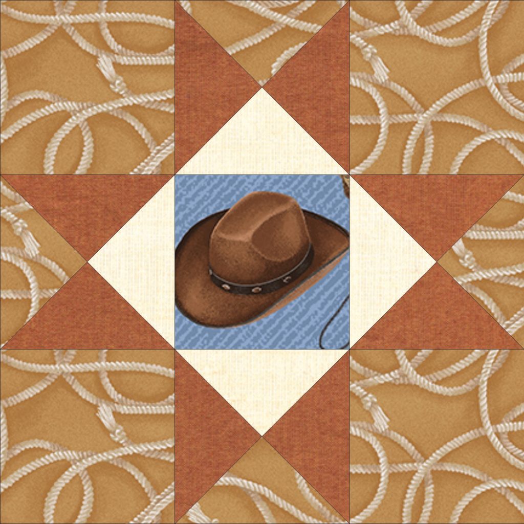 Free row quilt pattern with horses