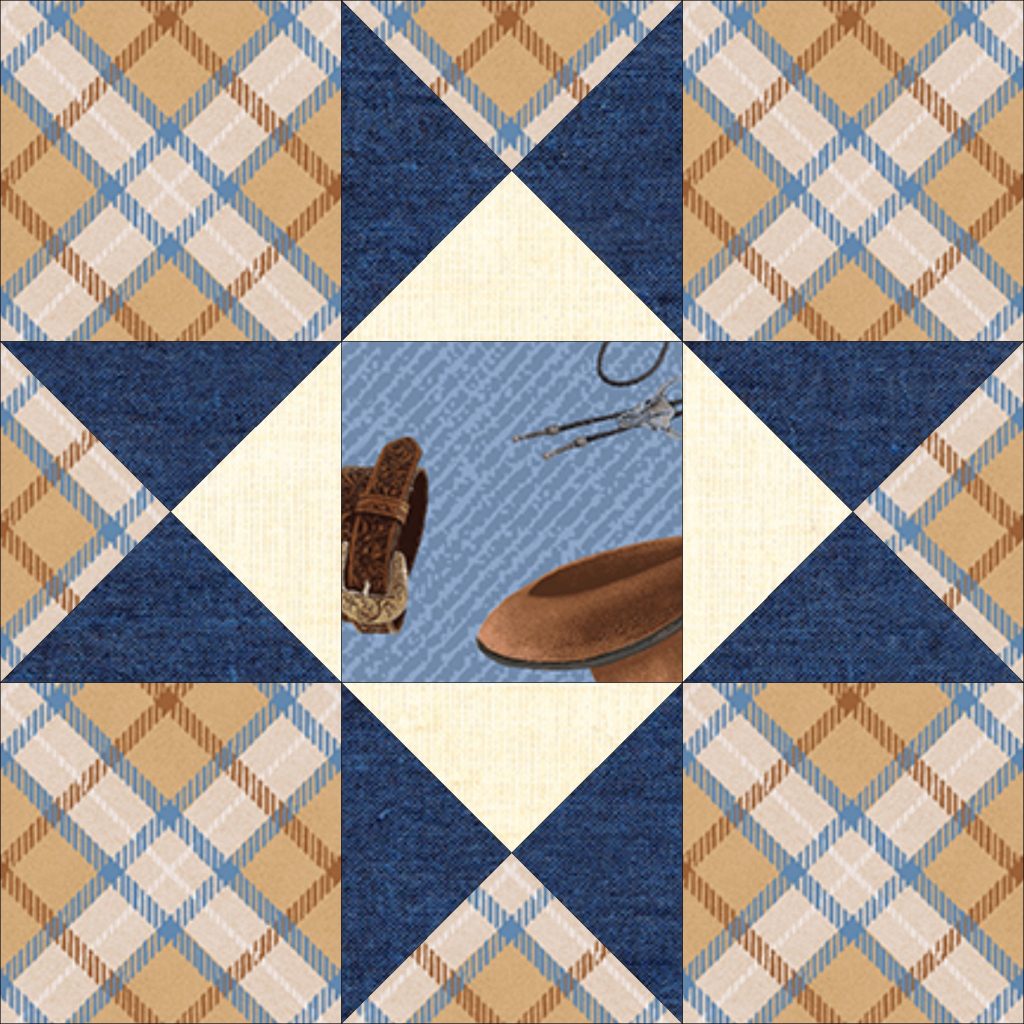 Free row quilt pattern with horses