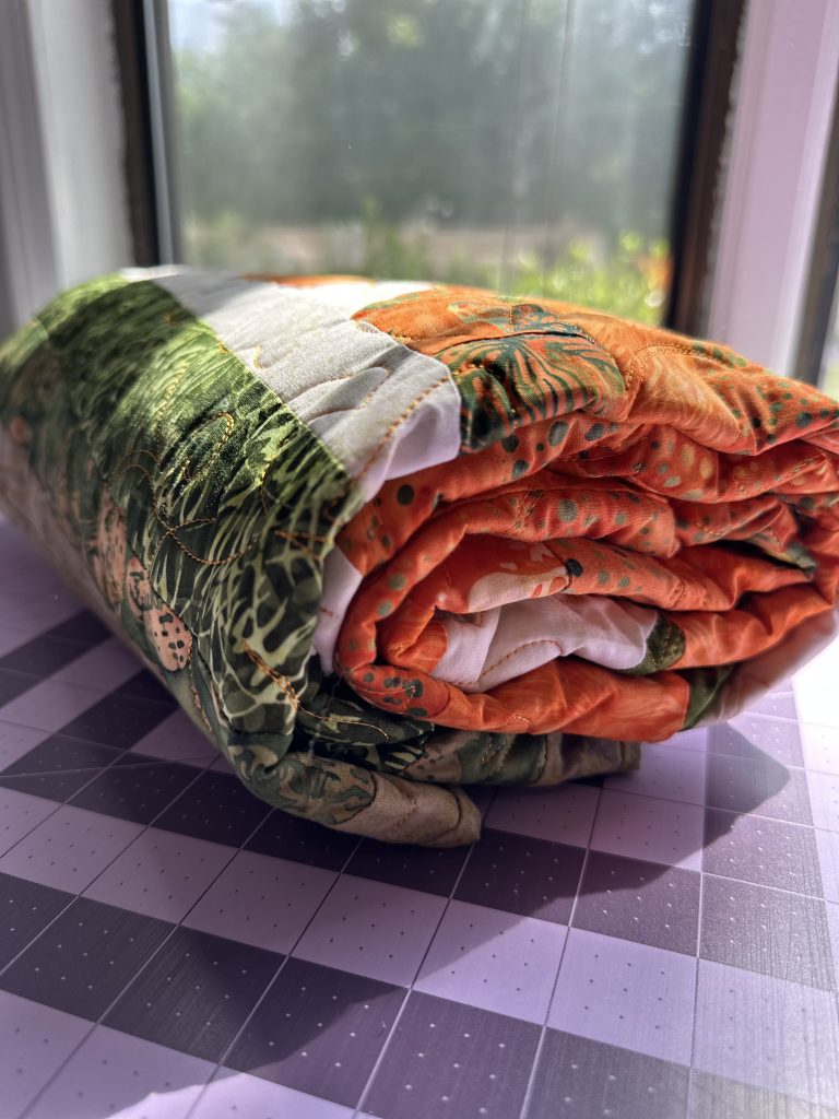 Easy pumpkin quilt